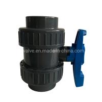 China ISO9001 Certificate Manual Driving Mode PVC True Union Ball Valve DIN ANSI Standard factory