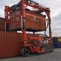 Quality Red 40T Port Straddle Carrier Heavy Duty Container Lifting Crane for sale