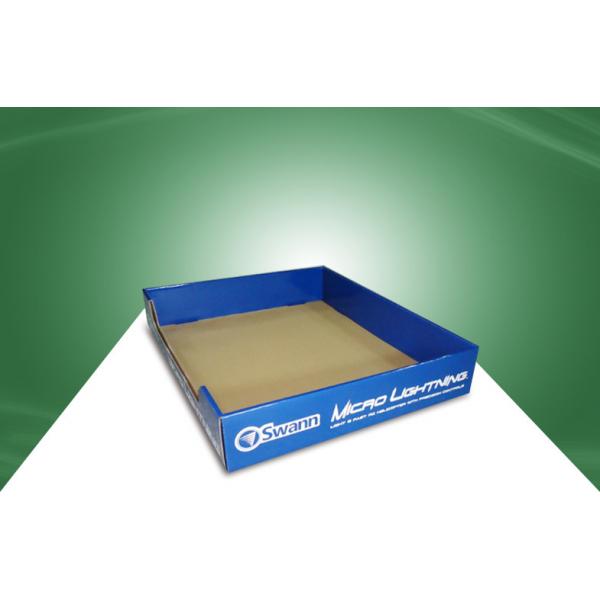 Quality Blue Retail PDQ Cardboard Pallet Trays For Aircraft Toy Display , Eco-Friendly for sale