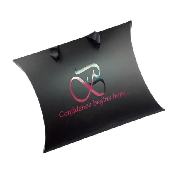 Quality Custom Printed Paper Pillow Boxes With Handle , Personalised Packaging Boxes for sale
