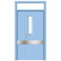 Quality light blue antibacterial thick 50mm Hermetic Doors For Hospitals for sale
