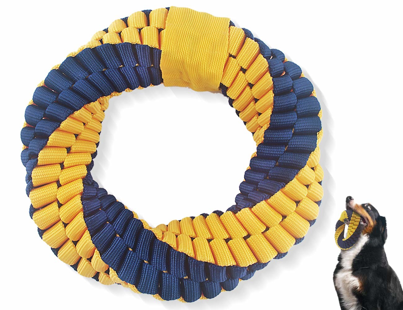 China 6''*6''*1.4'' Dog Tough Chew Toys , Nylon Braided Indestructible Dog Rope Toys factory