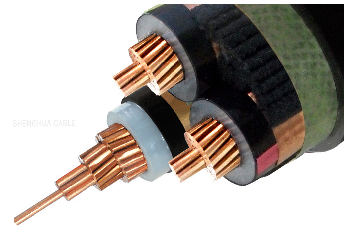 China 8.7KV 15kV XLPE Insulated Power Cable , Three Core Copper Conductor Cable factory