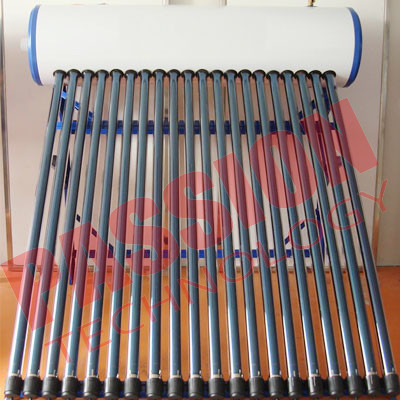 Quality Customized Color Heat Pipe Solar Water Heater Rooftop High Efficiency for sale