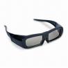 China Super Light Universal Active Shutter 3D Glasses With Black Plastic Frame factory