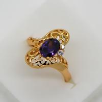 China New trendy AAA+ Swiss Cubic Luxury Zircon crystal ring 18k gold plating jewelry gift factory