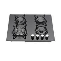 China Tempered Glass Fashion 4 Burner Gas Hob Electronic Ignition factory