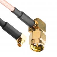 China ROHS RG316 Coaxial Cable RA SMA Plug Right Angle Plug To MMCX Plug Right Angle Plug factory