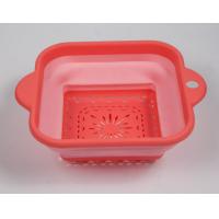 China FBAB3078 for wholesales square shape with smile face collapsible colander factory