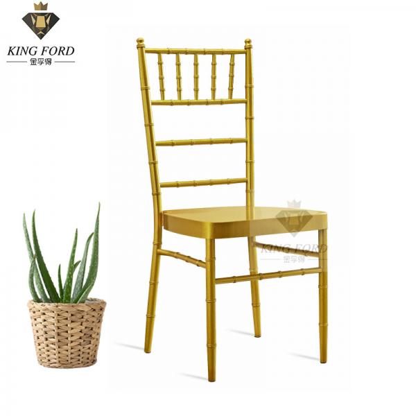 Quality SGS ISO Gold Chiavari Dining Chairs Wedding Powder Painting Finished for sale