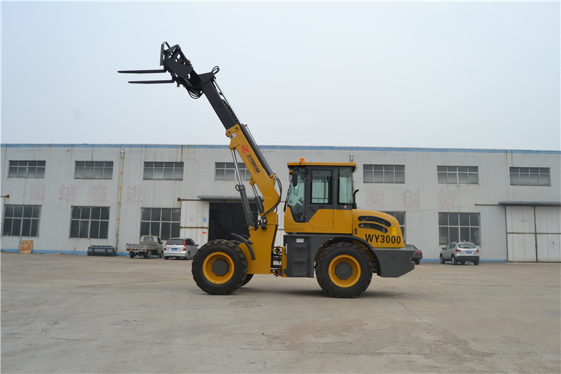 China 5.4m Lifting Height Telescopic Wheel Loader Forklift For Hay Stacking WY3000 factory