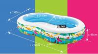 China Amusement Stable PVC Kids Inflatable Swimming Pool Large Capacity 198 Gallons factory