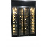 China Fashionable Stainless Steel Wine Cabinets Furniture Sliding Glass Door Storage Wine Cabinet for sale