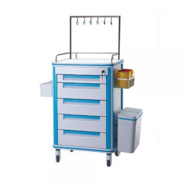 Quality Hospital Furniture ABS Medical Equipment Emergency Trolley Cart Hospital Trolley for sale