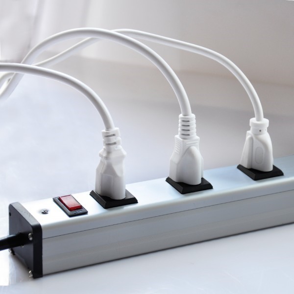Quality 9 Ft Grounded Extension Cord Power Bar 9 Outlet With Integrated 15Amp Circuit for sale