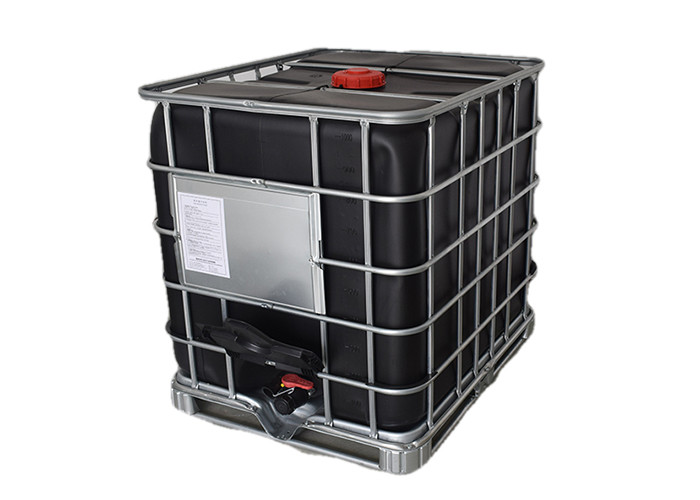 China Black Plastic Tote Ibc Tank Container 275 Gallon With Steel Pallet UN Approved factory