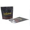 China 250G Black Creative Coffee Packaging Bags / Coffee Bean Pouches OPP + AL + PE factory