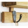 China 3 hooks Family Wall Hanger Cloth Hats Bag Key wood Hook wooden ladder shelf home decorator factory