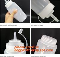 China FDA Food Grade 8oz Empty Custom LDPE Plastic Ketchup Squeeze Bottle with Scale for Syrup, Sauce, Ketchup, BBQ Sauce, Con factory