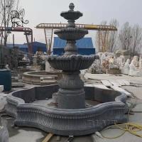 China Hand Carved Marble Garden Fountain 3 Tier Large Outdoor Decoration factory