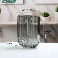 China 23cm Glass Vase Decor The Perfect Addition to Your Modern Glass Collection for Living Room Bedroom Home Decor factory