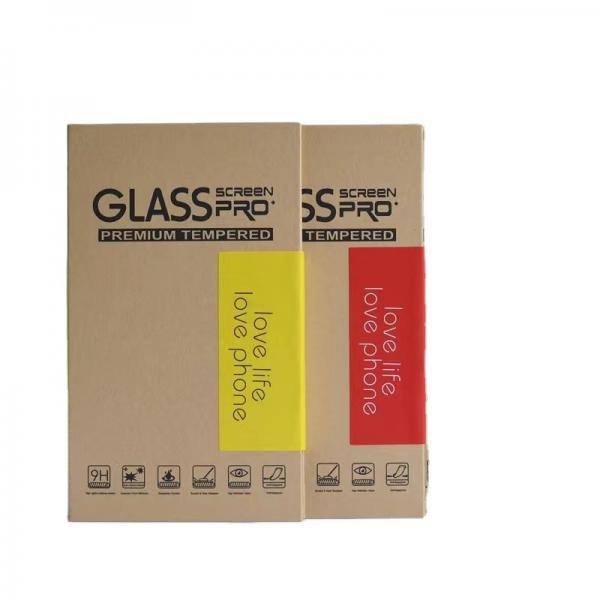 Quality OEM Tempered Film Kraft Paper Phone Case Packaging Box Reusable for sale