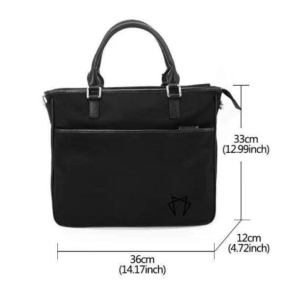 Quality Polyester Fabric Lined Crossbody Tote Handbag Black Color Multifunctional for sale