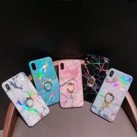 China Iphone, Samsung & Huawei laser marble case with iRing, Iphone Xs Max TPU marble case with iRing, Samsung Note 8 case factory