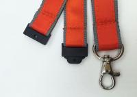 China Eleagnt red Back Ground Dye Sublimation Lanyards / Id Badge Lanyard With Nice Metal Hook factory