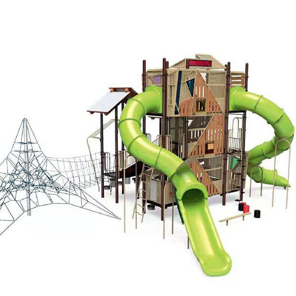 Quality ASTM Fiberglass Outdoor Amusement Park Equipment With Stainless Slide ISO9001 for sale
