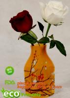 China home decoration pvc flexible flower vase,Professional clear pvc vase vinyl vase,reusable vinyl vase,vinyl folding vase,f factory