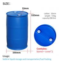 Quality HDPE 200 Liter Plastic Storage Barrel 200L Raw Material Plastic ISO9001 for sale