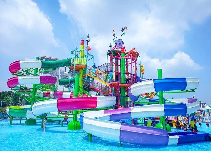 classical commercial spiral water slide equipment fo