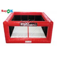 China Inflatable Jump Game 2 In 1 Inflatable Sticky Dodgeball Court Fun Dodge Ball Game Arena factory