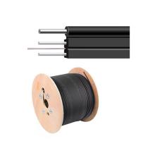 China 1-24 Core SM G657A1 armored Fiber Drop Cable FTTH network LSZH Black Jacket for Indoor factory