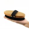 China 16.5 cm Wooden Optional Color Horse Grooming Brush With Black Nylon Strap factory