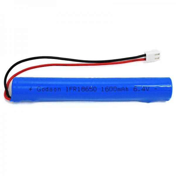 Quality 1600mAh 18650 LiFePO4 Packs 6.4V Emergency Lighting Battery for sale