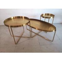 China Golden Metal Side Tea Table Coffee Table D60xH50cm 201 Stainless steel factory