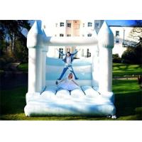China White And Blue Color Inflatable Bouncer , Wedding Inflatable Bouncer For Sale factory
