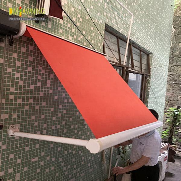 Quality Aluminum Retractable Window Awnings Drop Arm Remote Control Deck Awnings for sale
