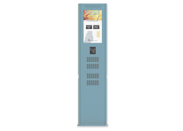 Quality 22 Inch LCD Floor Standing Shared Power Bank Rental Station Kiosk Longlife for sale