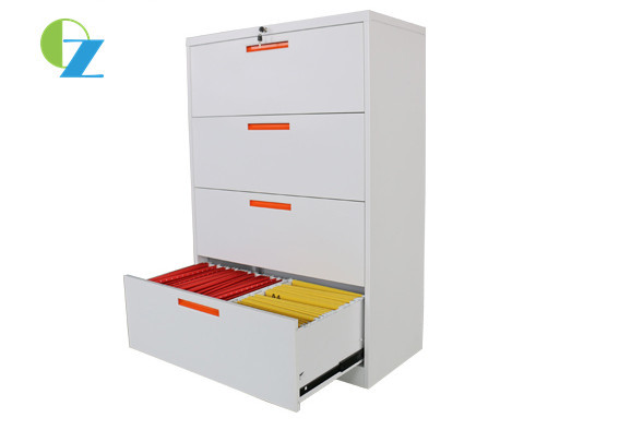 Quality Four Drawer Office Lateral File Cabinets Metal Storage Cabinet 1330mm Height for sale