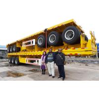 China Containers Transporting 3 Axles 40 Tons Flatbed Semi Trailer With 12r22.5 Axles for sale