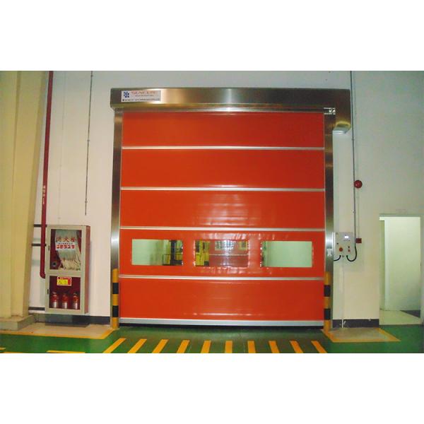 Quality Industrial High Speed Transparent PVC Window Roll Up Door Used In Big Wind Area for sale