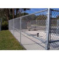China Hot Dip Galvanized Construction Temporary Mesh Fencing , Gi Chain Link Fence factory