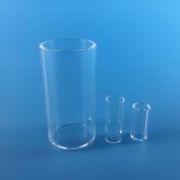 Quality Customized Large Size Quartz Glass Tube One End Round Flat Head for sale