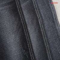 China Black Heavy Cotton Spandex High Stretch Denim Fabric for Women Jean Pants for sale