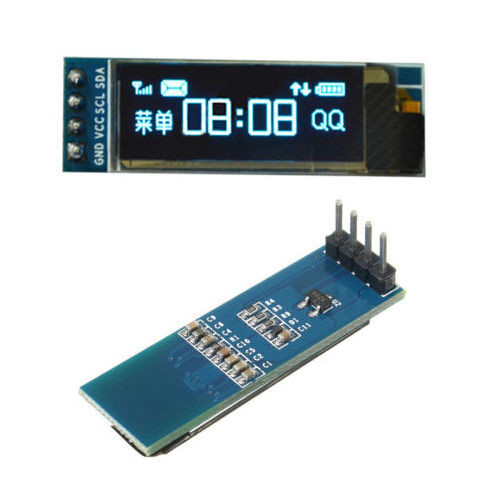 Quality 0.91 Inch 128x32 I2C IIC Serial Blue 0.91'' OLED LCD Display Module SSD1306 Driver for sale