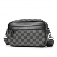 China Mens Casual Checkered Crossbody Bag Messenger Bag Fashionable And Trendy Waist Bag factory