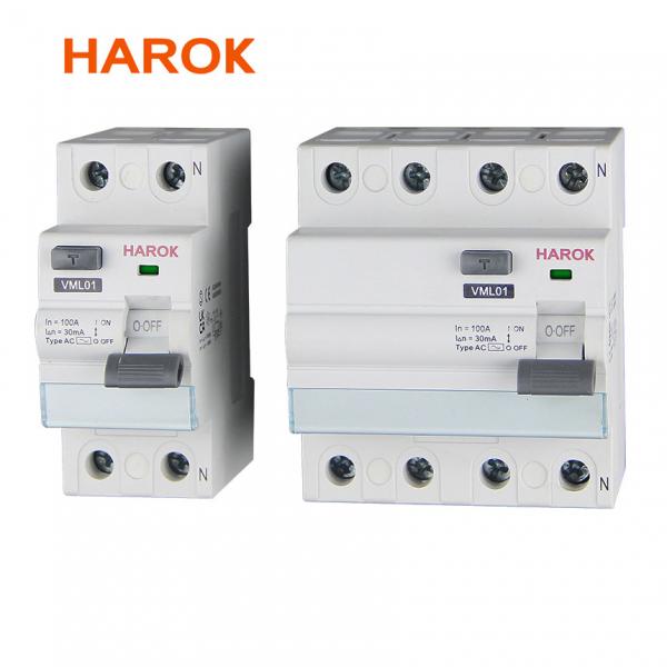 Quality 240/415VAC Residual Current Circuit Breakers RCCB Type AC NF SEMKO VDE KEMA for sale